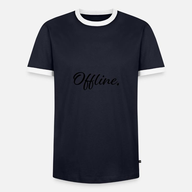 Offline - Männer Kontrast-T-Shirt - Navy/Weiß 