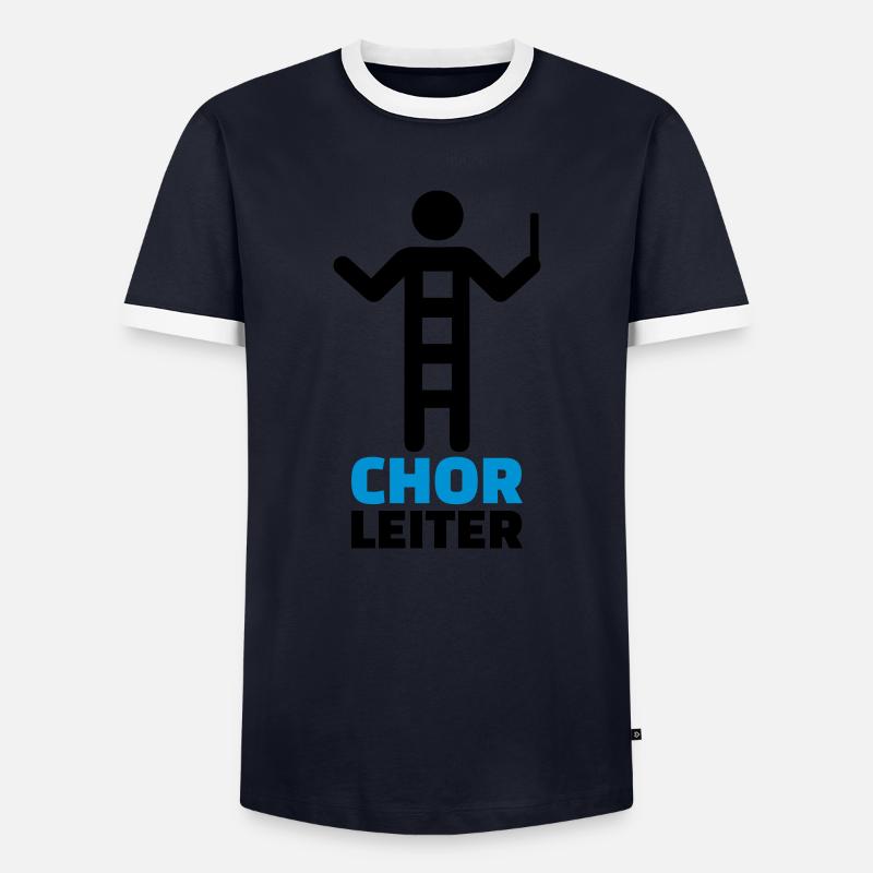 Chor - Männer Kontrast-T-Shirt - Navy/Weiß 