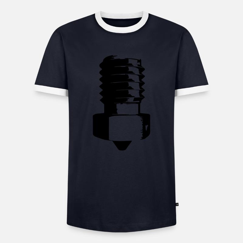 Nozzle Black - Männer Kontrast-T-Shirt - Navy/Weiß 