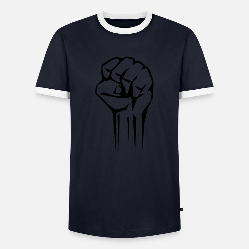 Faust 01 - Men's Ringer Shirt - navy/white 