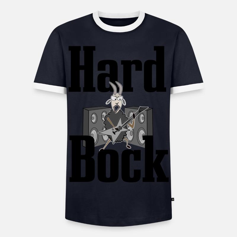Hardrock Bock - Men's Ringer Shirt - navy/white