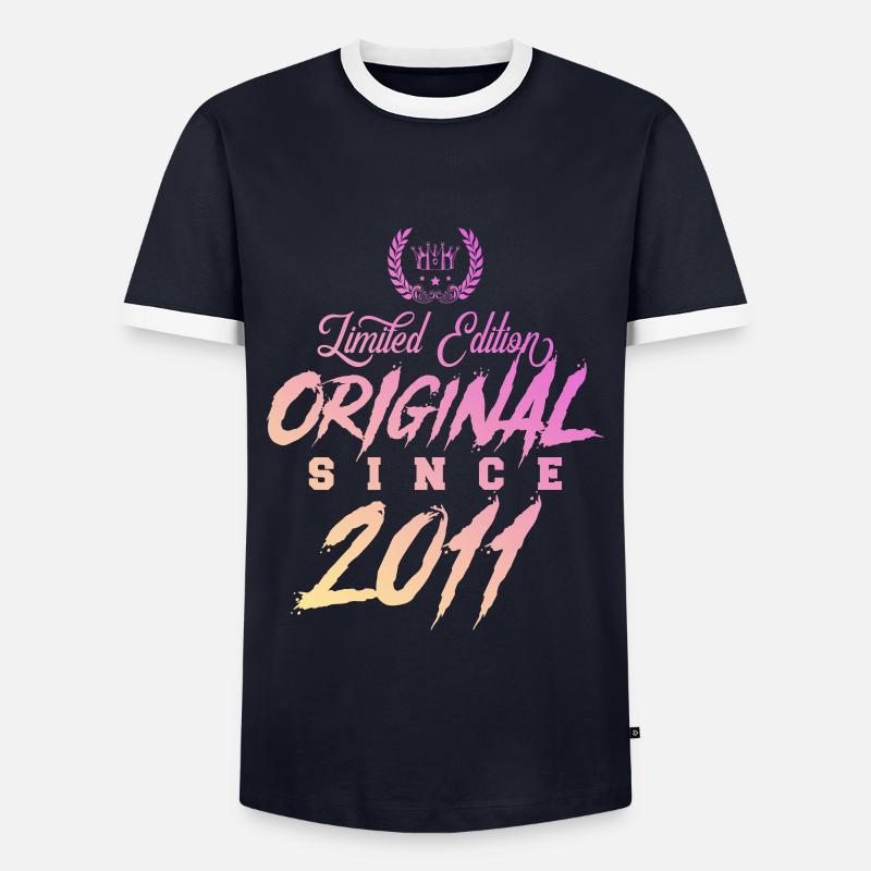 2011 limited edition original - Männer Kontrast-T-Shirt - Navy/Weiß 