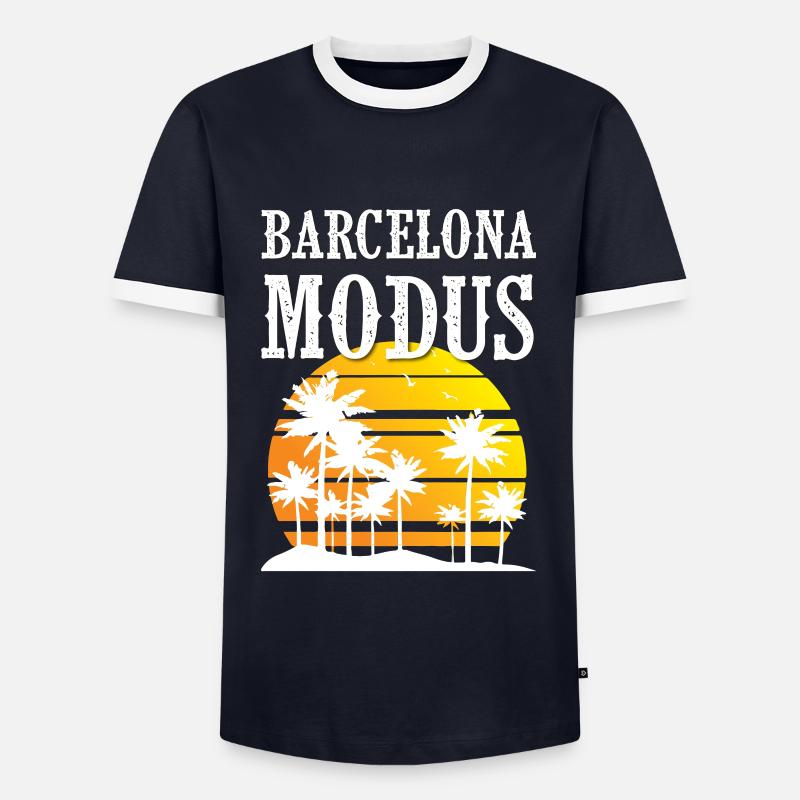 Barcelona Mode - Men's Ringer Shirt - navy/white 