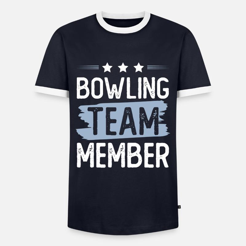 Bowling Team - Men's Ringer Shirt - navy/white 