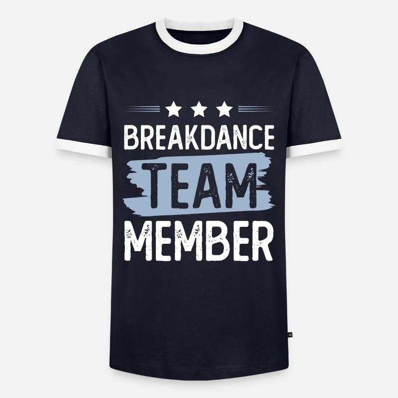 Breakdance Team - Men's Ringer Shirt - navy/white 