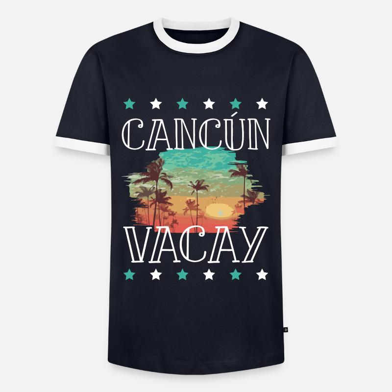 Cancun Vacations - Men's Ringer Shirt - navy/white