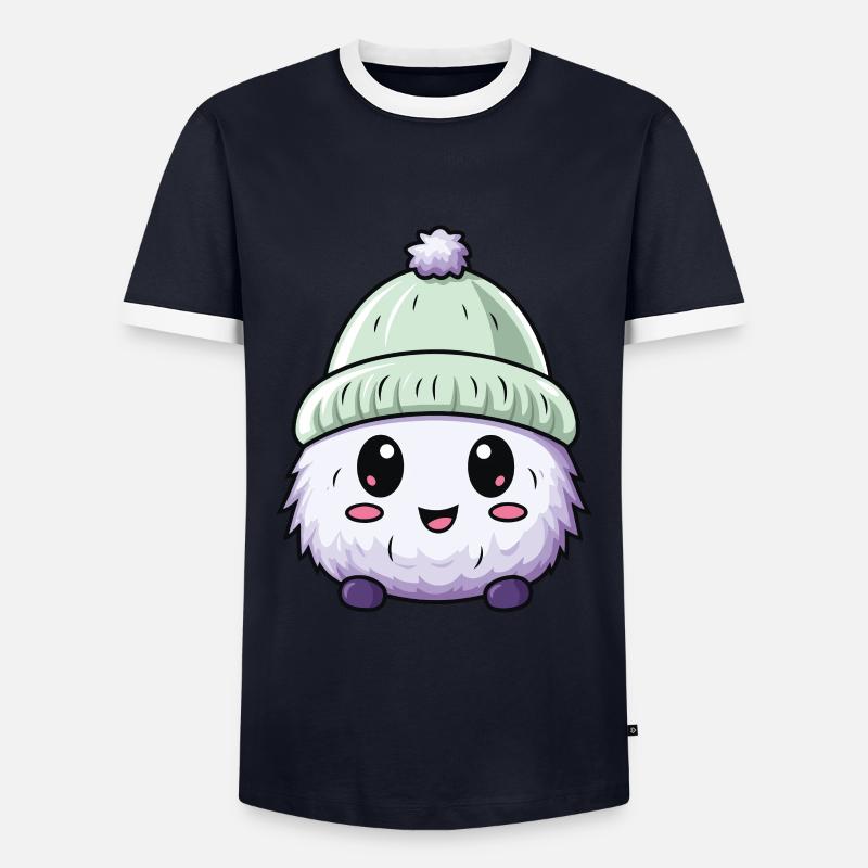 Eskimo Cold Comic Winter - Men's Ringer Shirt - navy/white
