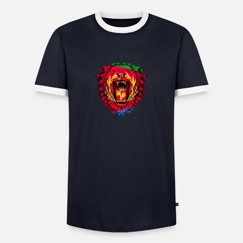 Eritrea - Männer Kontrast-T-Shirt - Navy/Weiß