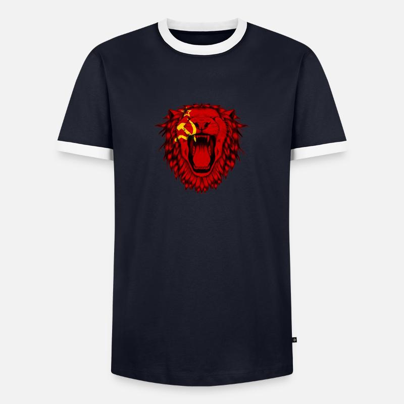Soviet Union - Men's Ringer Shirt - navy/white 