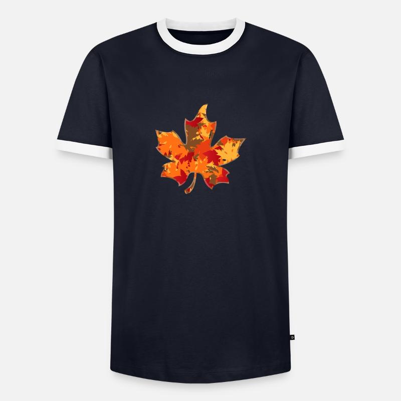 Maple leaf maple leaf - Men's Ringer Shirt - navy/white 