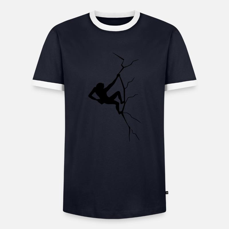 crack climbing - Men's Ringer Shirt - navy/white 