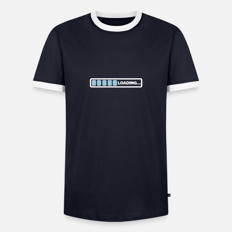 loading - T-shirt contrasté Homme - marine/blanc 