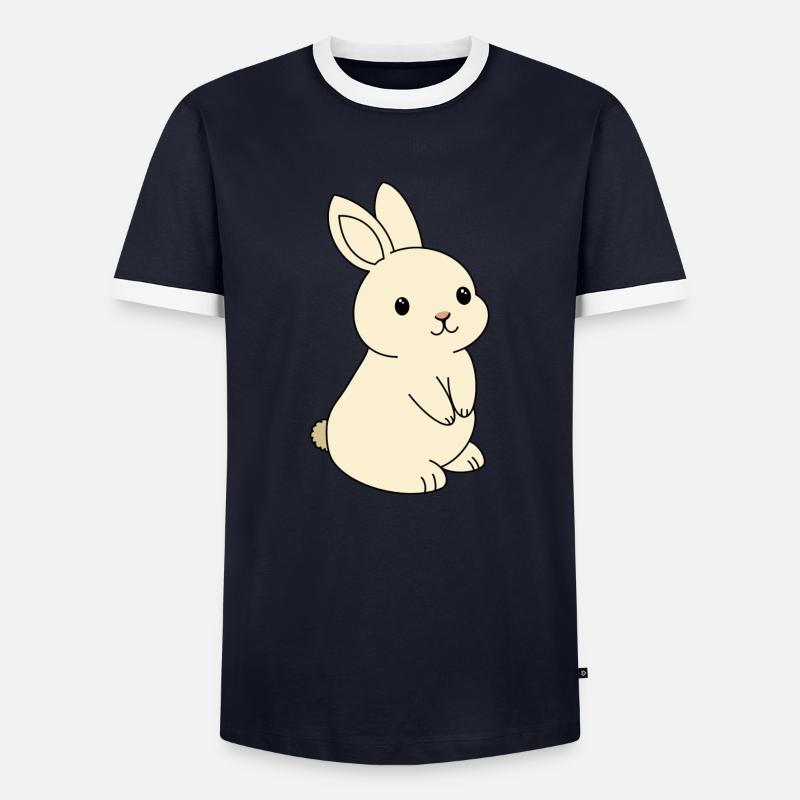 Hare - Men's Ringer Shirt - navy/white