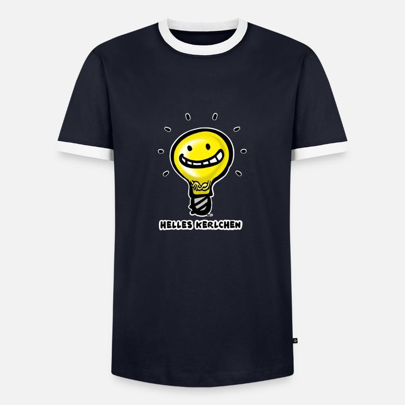 Helles Kerlchen - Männer Kontrast-T-Shirt - Navy/Weiß