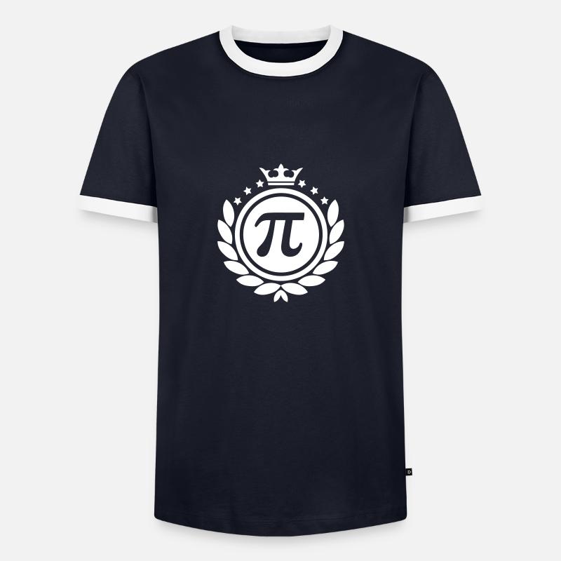 Laurel Wreath (Math King) - Men's Ringer Shirt - navy/white
