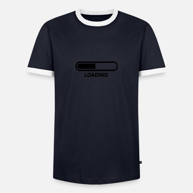 Loading bar - Men's Ringer Shirt - navy/white 