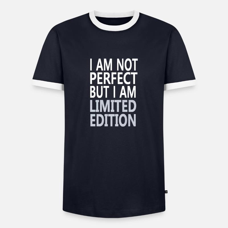 Ich bin einzigartig - Männer Kontrast-T-Shirt - Navy/Weiß 