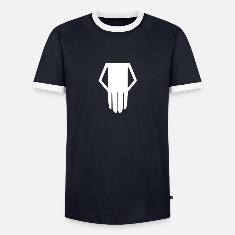 Bakugou Katsuki skull skull skull superhel - Men's Ringer Shirt - navy/white