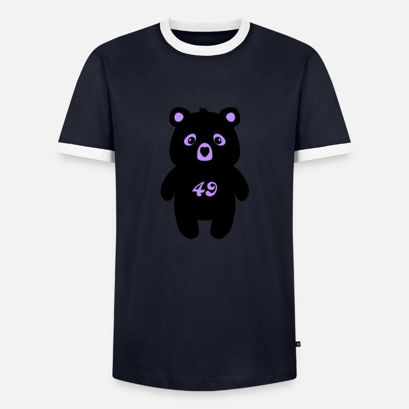 Studio 49 Black Bear - Men's Ringer Shirt - navy/white