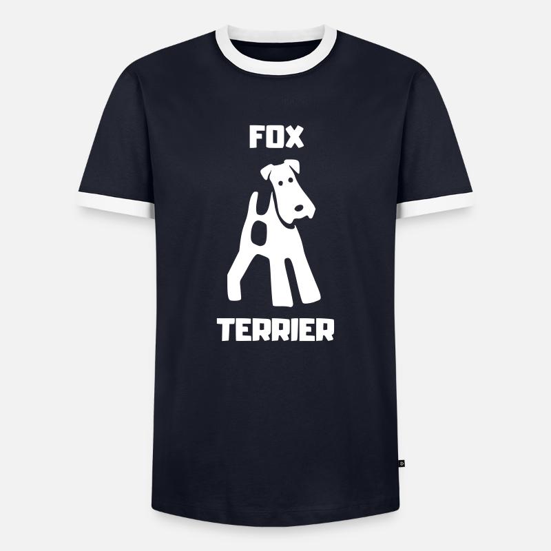 Fox Terrier TERRIER - Men's Ringer Shirt - navy/white 