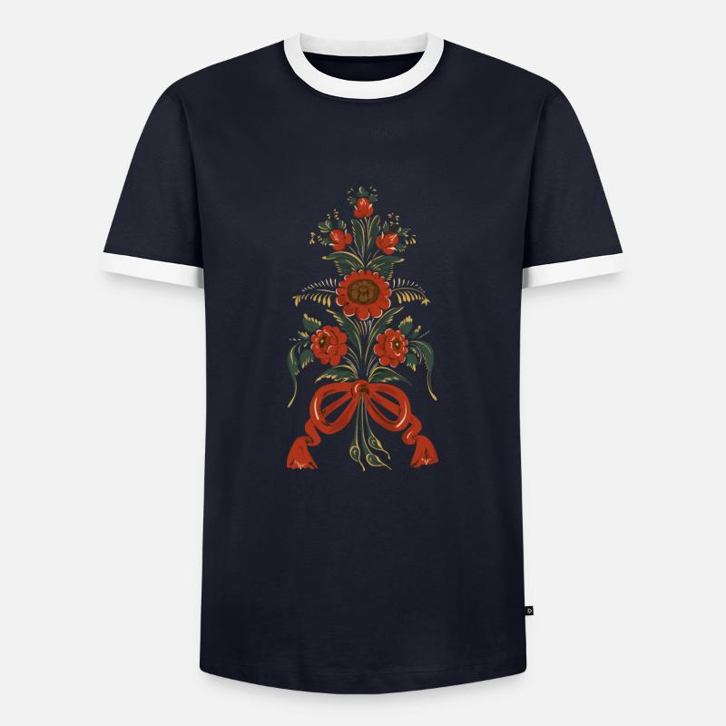 JÄRVSÖ - Men's Ringer Shirt - navy/white 