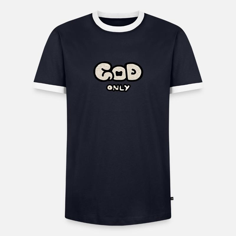 Biblical Bubble - Men's Ringer Shirt - navy/white 