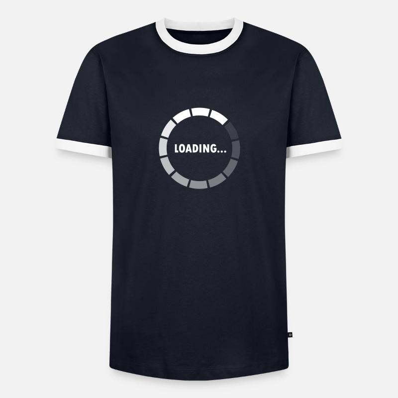 Ajax Loader - loading - waiting - Men's Ringer Shirt - navy/white 