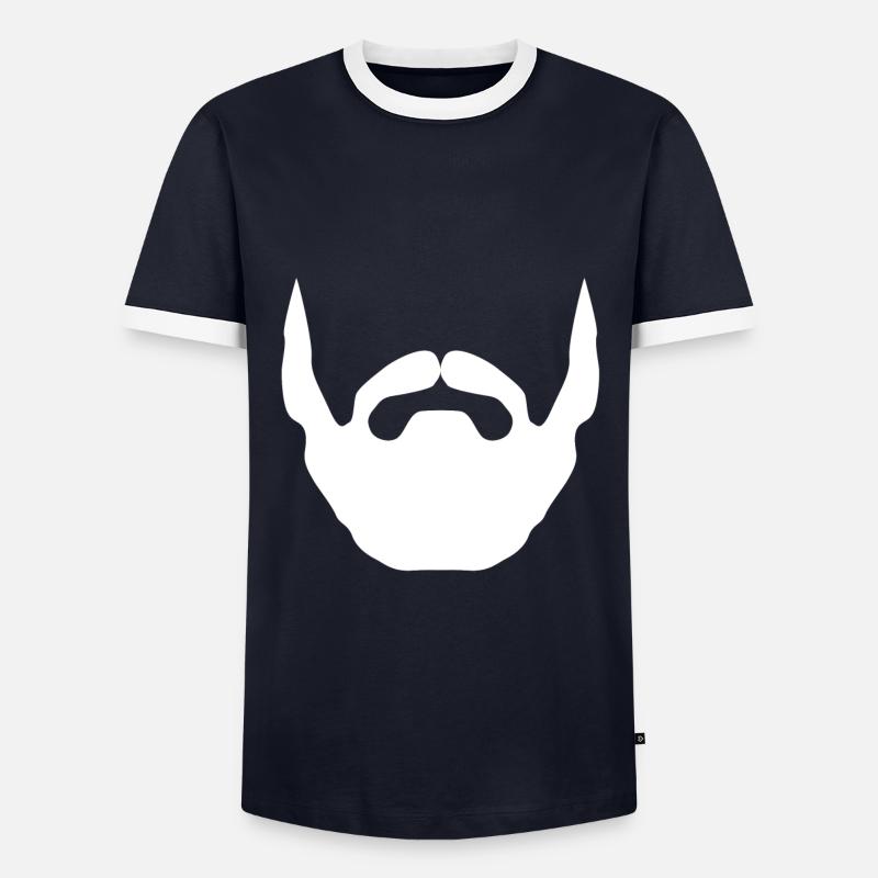 Bart - Männer Kontrast-T-Shirt - Navy/Weiß 