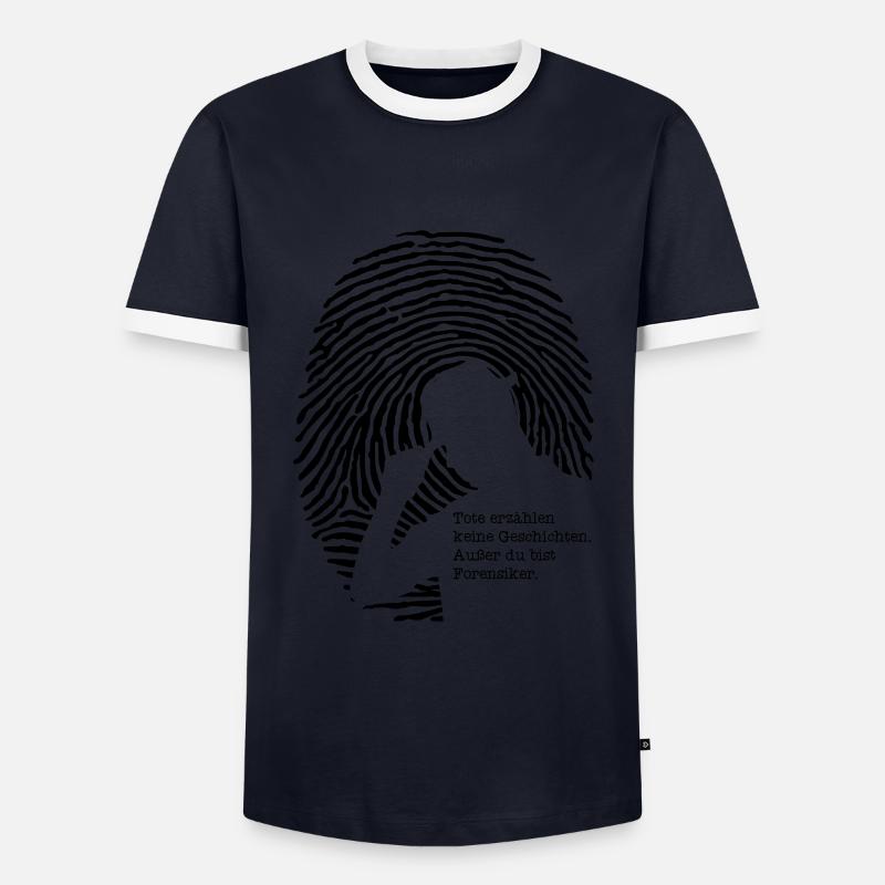 Spurensicherung - Kripo Polizei Kriminaltechnik - Männer Kontrast-T-Shirt - Navy/Weiß 