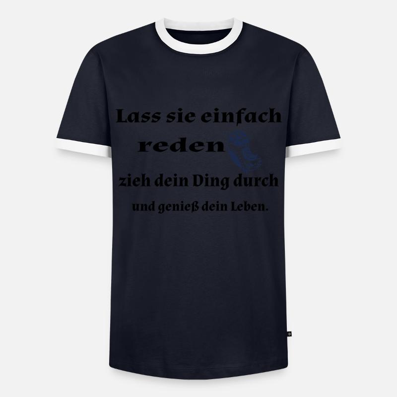 Lass sie einfach... - Männer Kontrast-T-Shirt - Navy/Weiß 