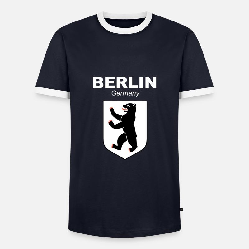 Berlin - Men's Ringer Shirt - navy/white 