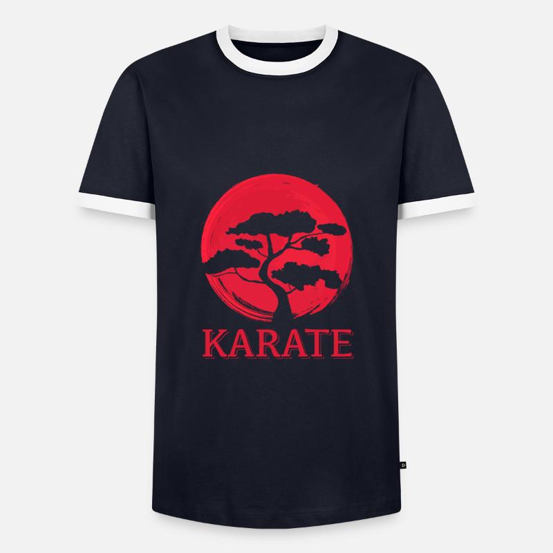 Karate - Men's Ringer Shirt - navy/white