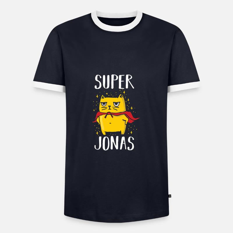 Jonas - Men's Ringer Shirt - navy/white