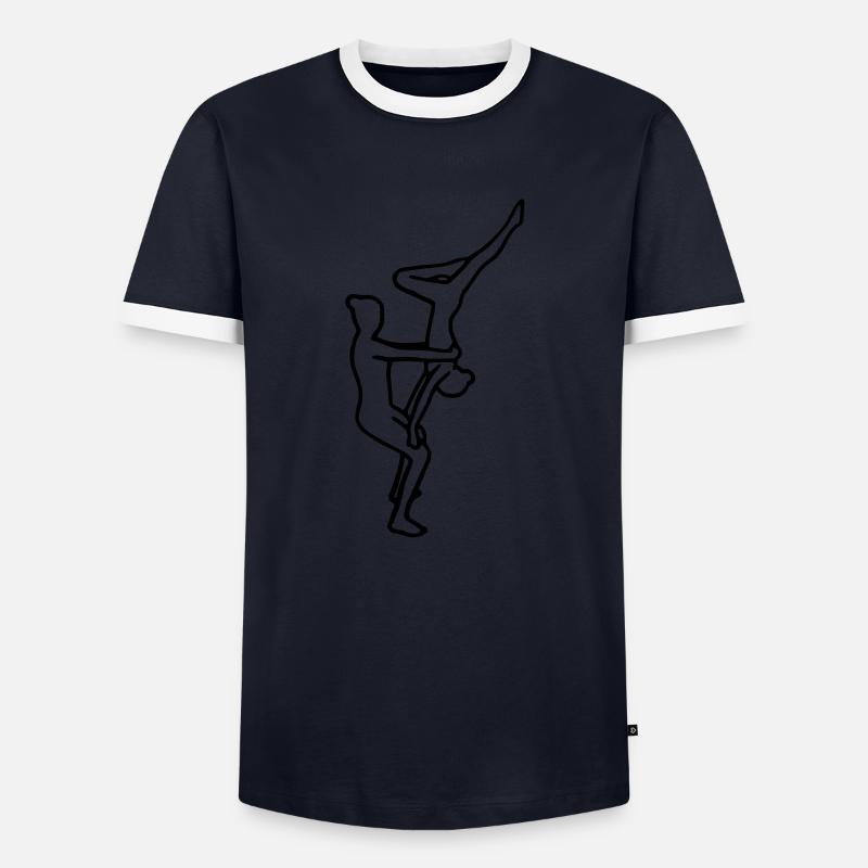 Acrobatics - Men's Ringer Shirt - navy/white