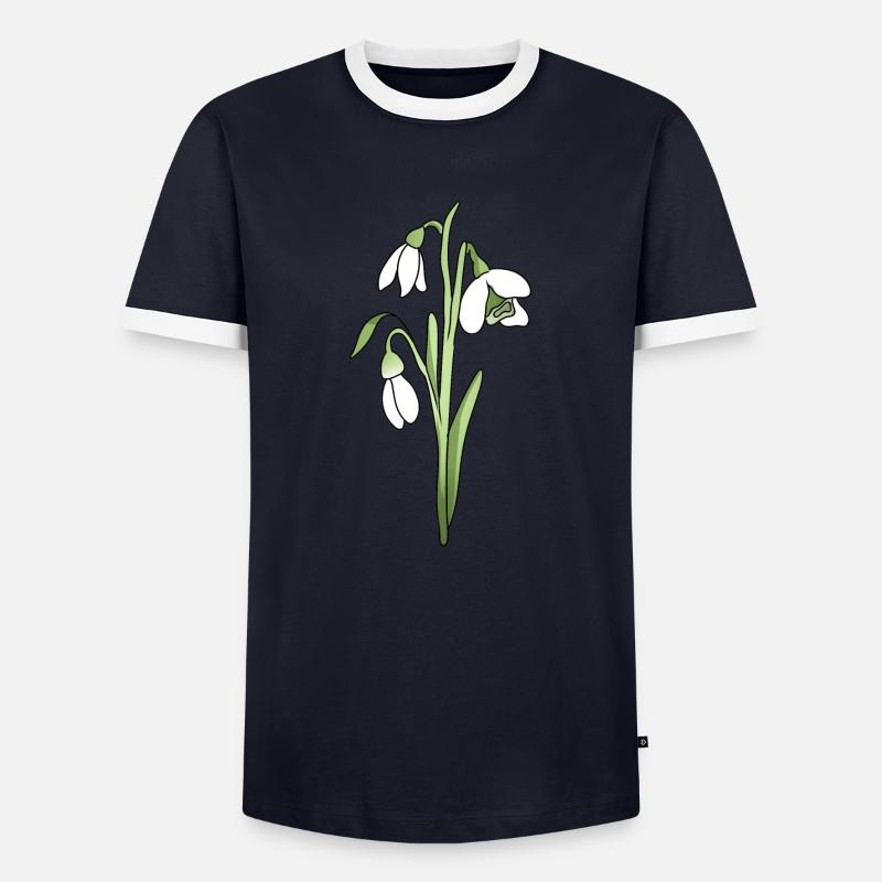 snowdrop - Men's Ringer Shirt - navy/white
