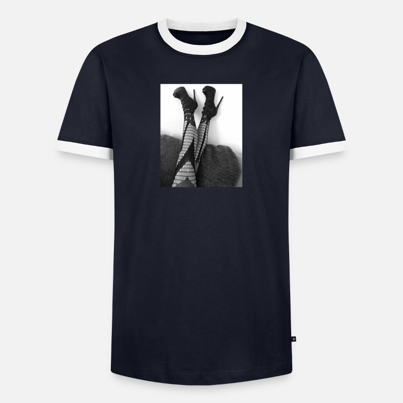 7E6FB826 AD47 4463 A545 90E6508F6BF1 - Männer Kontrast-T-Shirt - Navy/Weiß 