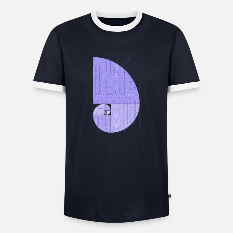 Fibonacci Golden Bliss - MathematicalChic - Männer Kontrast-T-Shirt - Navy/Weiß 