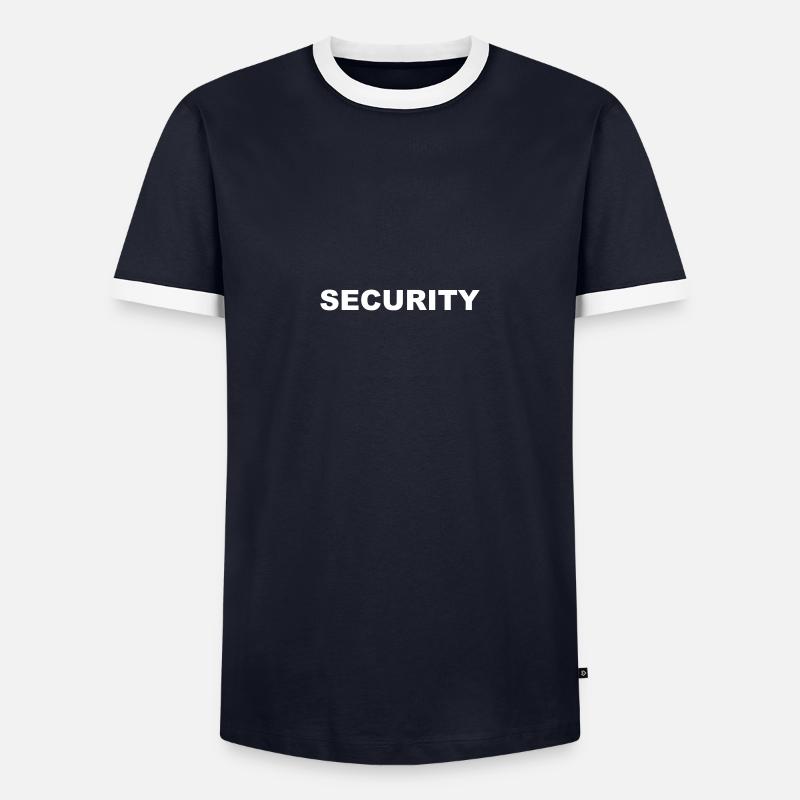 security standart - Männer Kontrast-T-Shirt - Navy/Weiß 