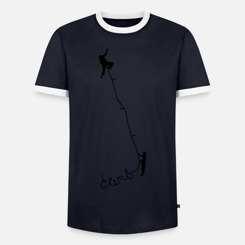 Climbing 1 - Männer Kontrast-T-Shirt - Navy/Weiß 