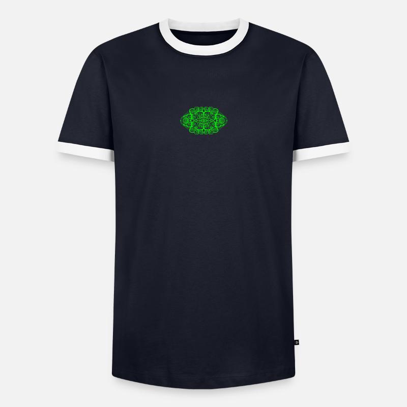 plasma - Männer Kontrast-T-Shirt - Navy/Weiß 