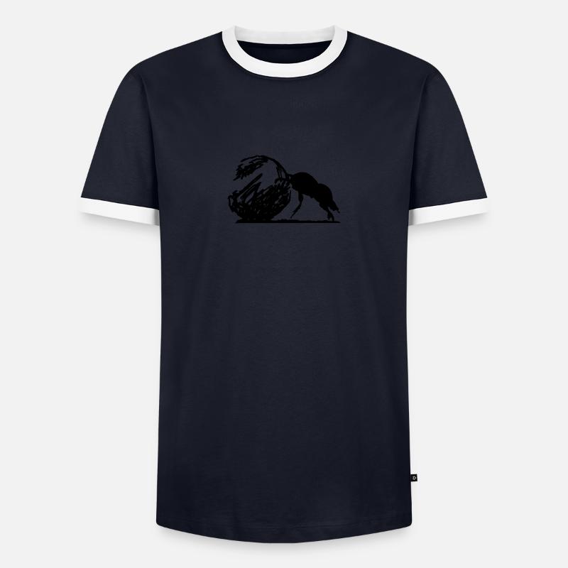 Dung Beetle - Men's Ringer Shirt - navy/white 