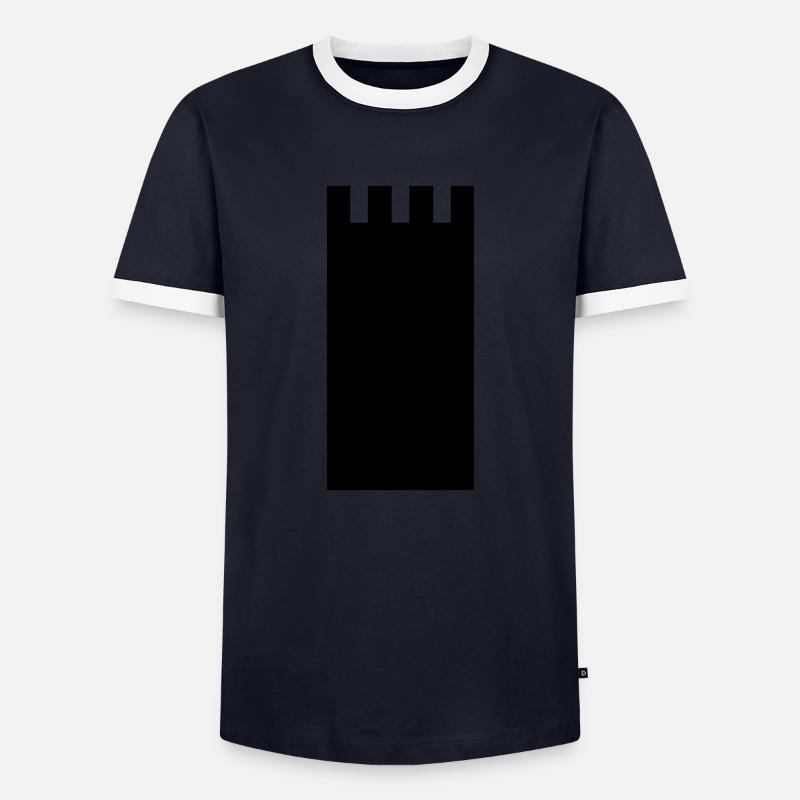 tower - Men's Ringer Shirt - navy/white
