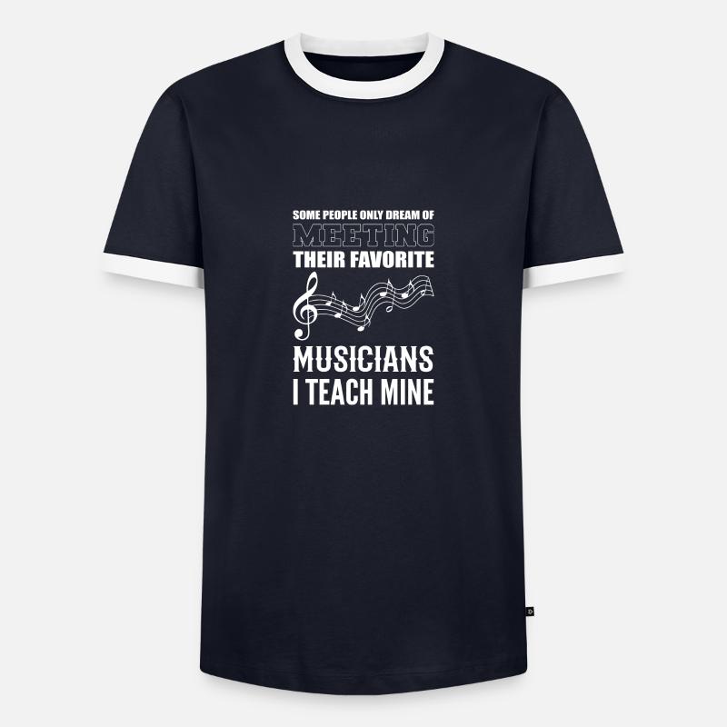 Ich unterrichte meine Dirigent Gift - Männer Kontrast-T-Shirt - Navy/Weiß 