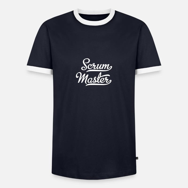 Scrum Master - Männer Kontrast-T-Shirt - Navy/Weiß 
