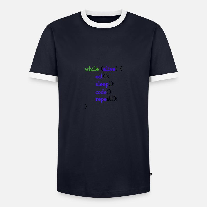 Computer scientist - Men's Ringer Shirt - navy/white 