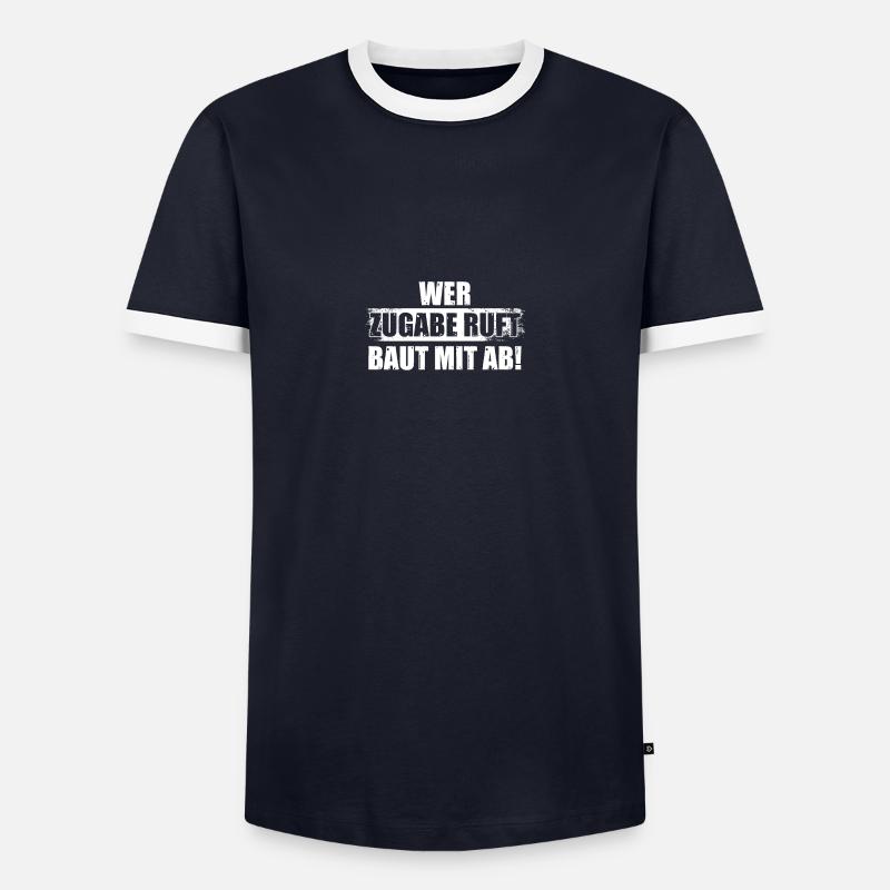 Zugabe Lichttechniker Light-Crew Lichttechnik - Männer Kontrast-T-Shirt - Navy/Weiß