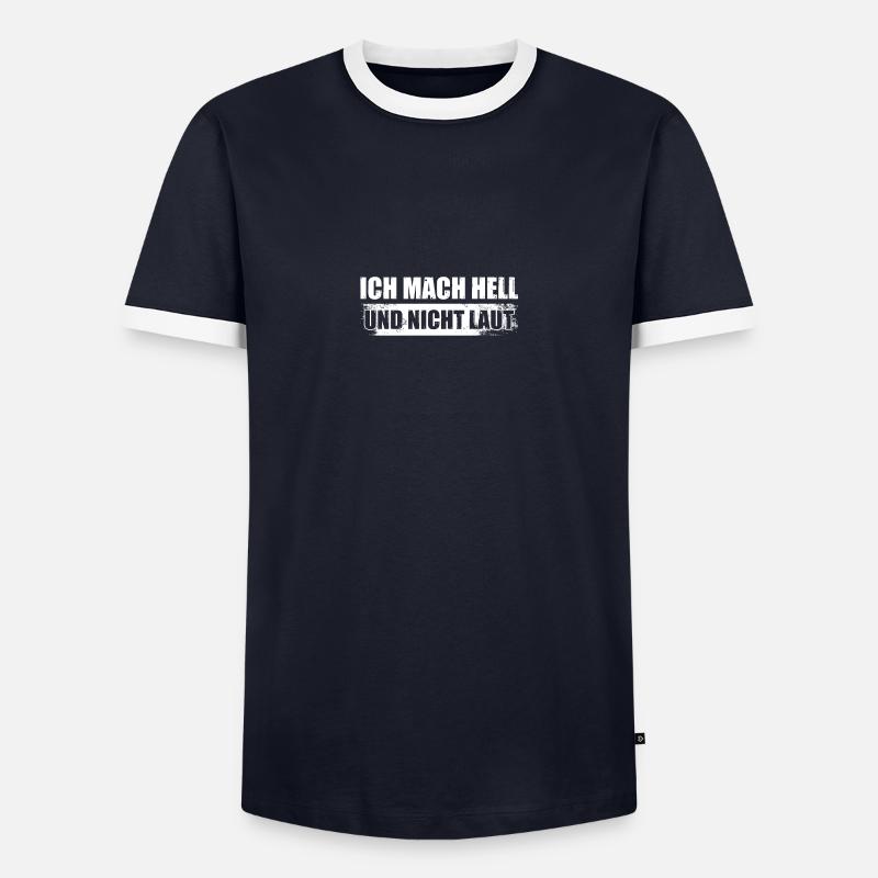 Mach hell Lichttechniker Light-Crew Lichttechnik - Männer Kontrast-T-Shirt - Navy/Weiß 