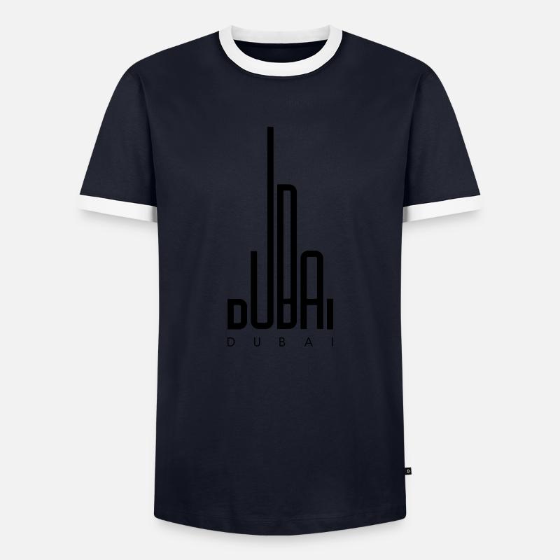 Dubai - Men's Ringer Shirt - navy/white 