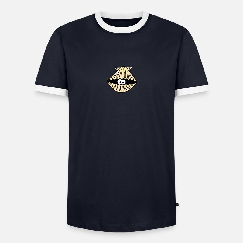 Shell / clam / shell - Men's Ringer Shirt - navy/white