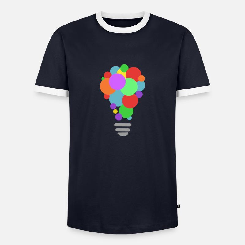 CREATIVITY lightbulb - Männer Kontrast-T-Shirt - Navy/Weiß 